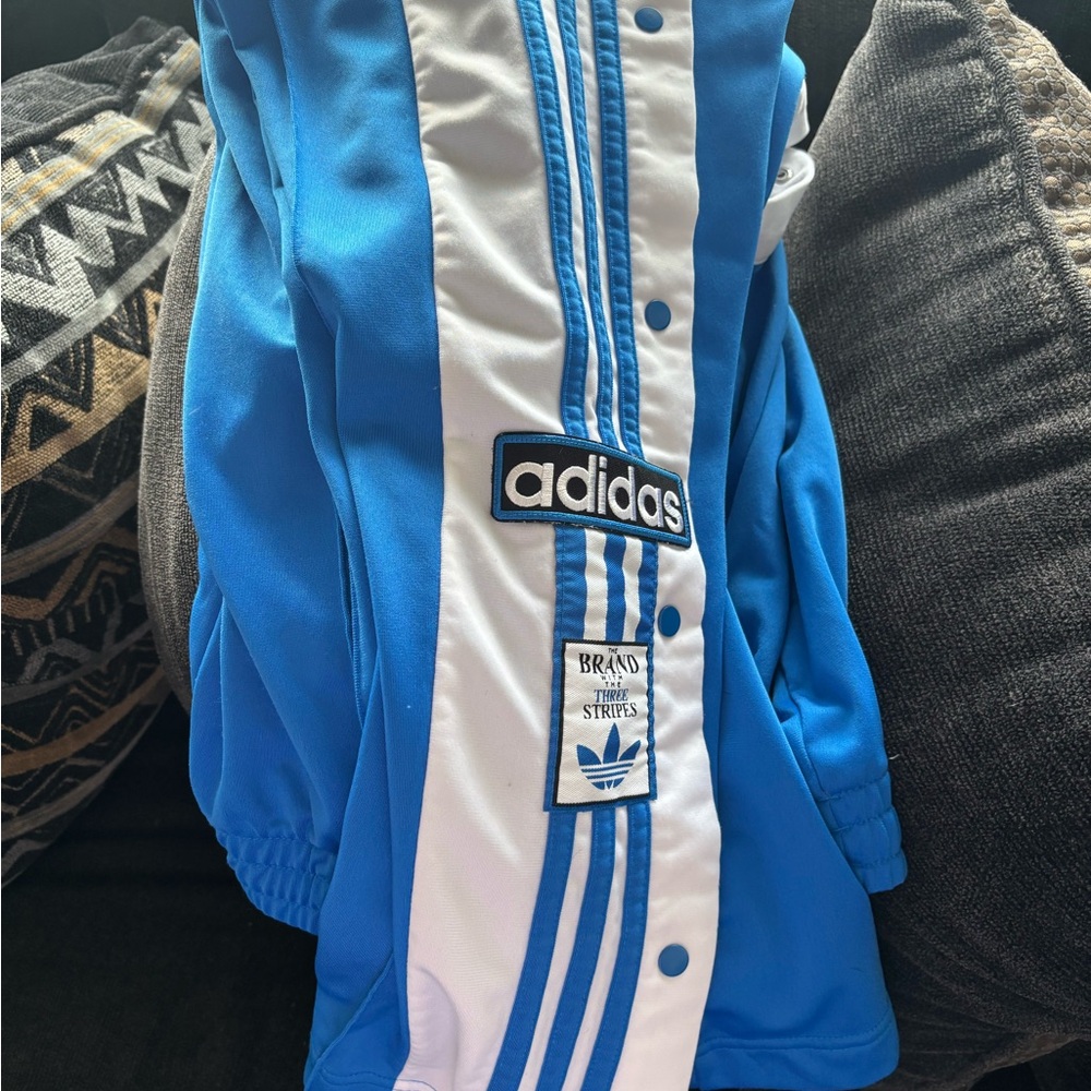 Adidas Blue and White Track Pants